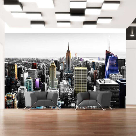Papier Peint "Iridescent Skyscrapers" 140 x 200 cm (1/2)