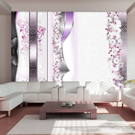 Papier Peint "Parade of Orchids in Violet" 70 x 100 cm (1/2)