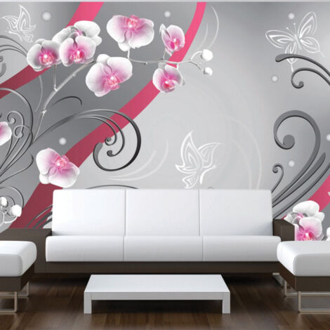 Papier Peint "Pink Orchids Variation" 245 x 350 cm (1/2)