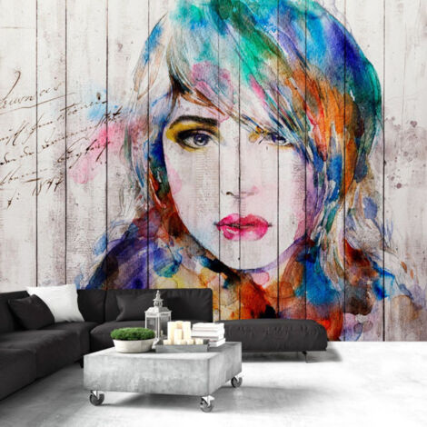 Papier Peint "Wooden Portrait" 70 x 100 cm (1/2)