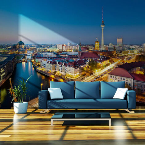 Papier Peint "Berlin View From Fischerinsel Night" 193 x 250 cm (1/2)