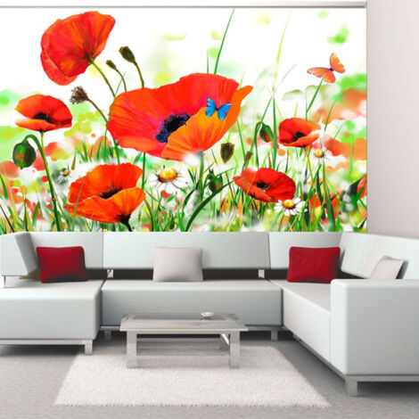 Papier Peint "Country Poppies" 270 x 350 cm (1/2)