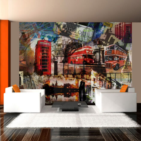Papier Peint "Collage Londres" 154 x 200 cm (1/2)
