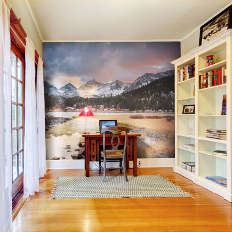 Papier Peint "Paysage de Montagne Printemps Arrive" 193 x 250 cm (1/2)