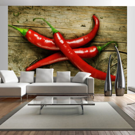 Papier Peint "Spicy Chili Peppers" 270 x 350 cm (1/2)