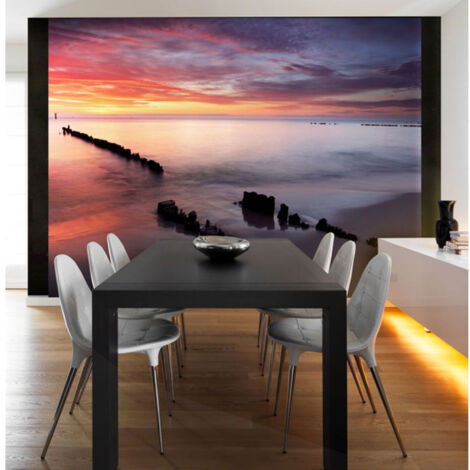 Papier Peint "Lever du Soleil sur la Mer Baltique" 193 x 250 cm (1/2)