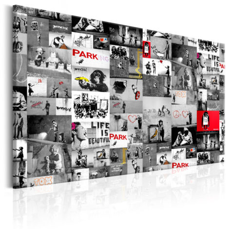 Tableau Imprimé "Street Art - Banksy" 40 x 60 cm (1/2)