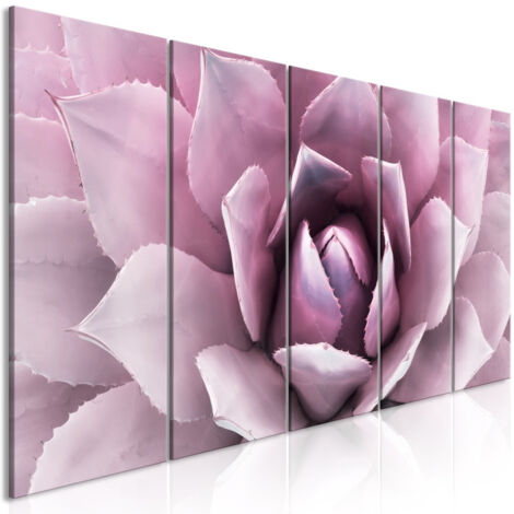 Tableau Imprimé 5 Panneaux "Agave Narrow Pink" 90 x 225 cm (1/2)