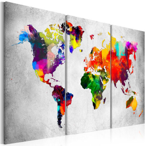 Tableau Imprimé 3 Panneaux "Artistic World" 60 x 90 cm (1/2)