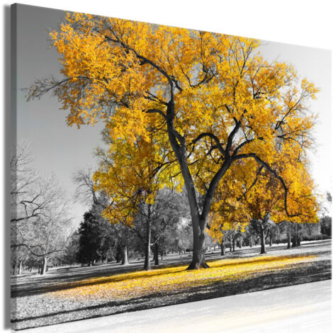 Tableau Imprimé "Autumn in the Park Wide Gold" 60 x 90 cm (1/2)