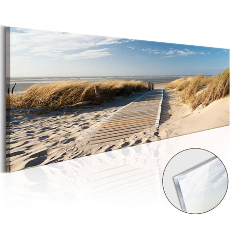 Tableau sur Verre Acrylique "Wild Beach" 40 x 120 cm (1/2)