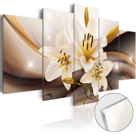 Tableau sur Verre Acrylique "Shiny Lily" 50 x 100 cm (1/2)