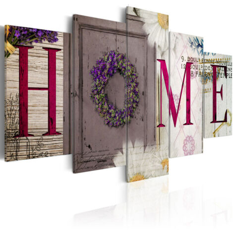 Tableau Imprimé "Welcome Home" 50 x 100 cm (1/2)