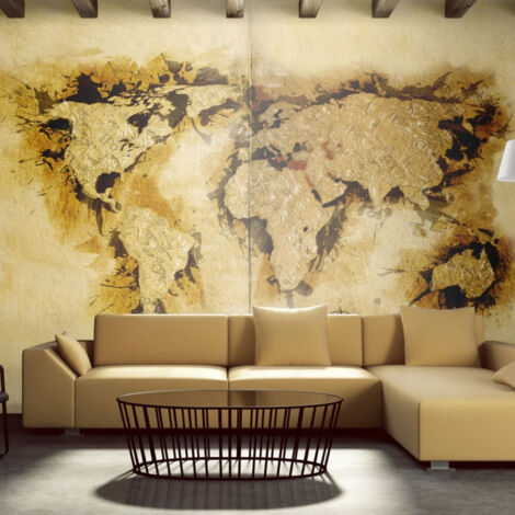 Papier Peint "Gold Diggers' Map of the World II" 450x270cm (1/2)