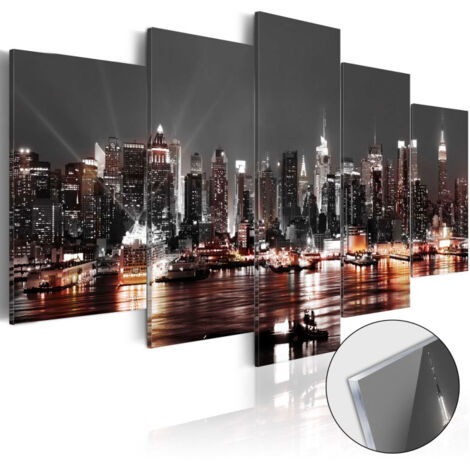 Tableau sur Verre Acrylique "Gray City" 50 x 100 cm (1/2)