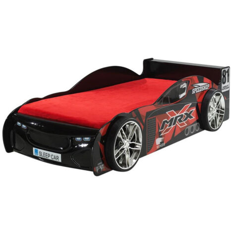 Lit Enfant Voiture "MRX" 90x200cm Noir (1/3)