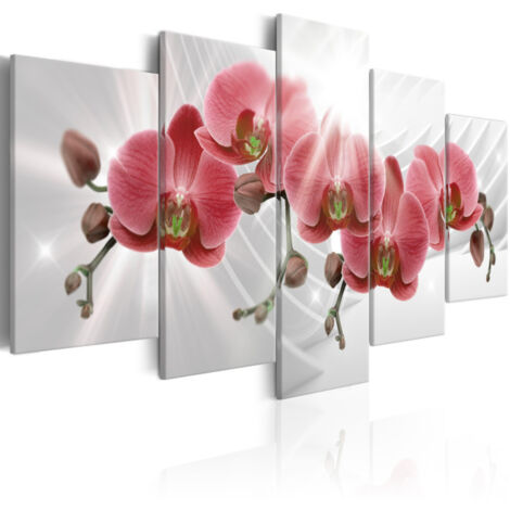 Tableau Imprimé "Abstract Garden : Red Orchis" 50 x 100 cm (1/2)