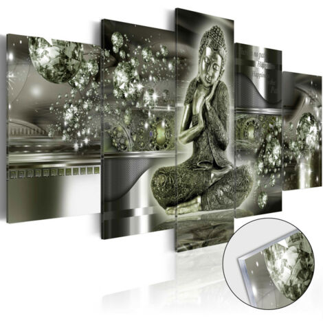 Tableau sur Verre Acrylique "Emerald Buddha" 50 x 100 cm (1/2)