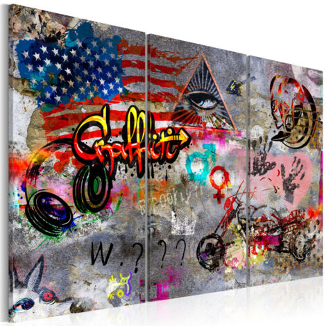 Tableau Imprimé "American Graffiti" 60 x 90 cm (1/2)
