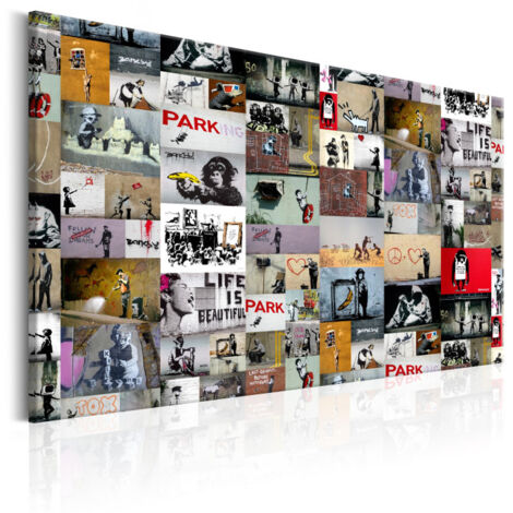 Tableau Imprimé "Art of Collage - Banksy" 40 x 60 cm (1/2)