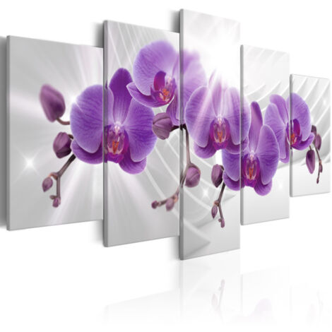 Tableau Imprimé "Abstract Garden : Purple Orchis" 50 x 100 cm (1/2)