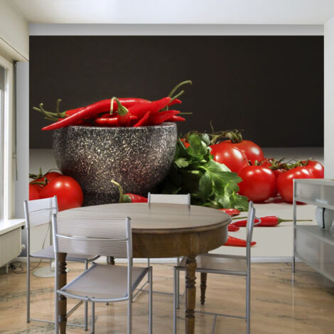 Papier Peint "Tomates & Piments Rouges" 309 x 400 cm (1/2)