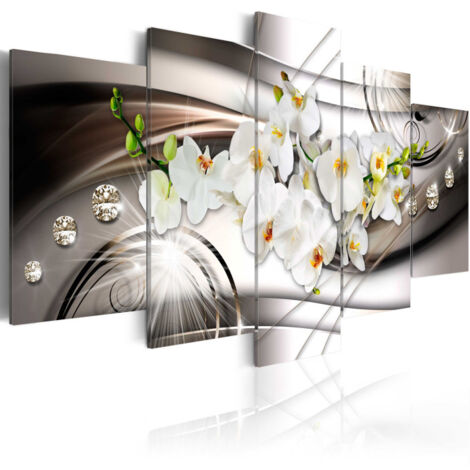 Tableau Imprimé "Orchid with Diamonds" 50 x 100 cm (1/2)