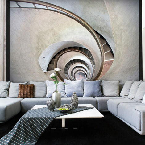 Papier Peint "White Spiral Stairs" 309 x 400 cm (1/2)