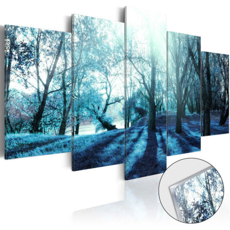 Tableau sur Verre Acrylique "Blue Glade" 50 x 100 cm (1/2)