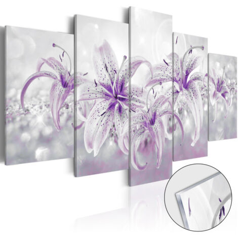 Tableau sur Verre Acrylique "Purple Graces" 50 x 100 cm (1/2)