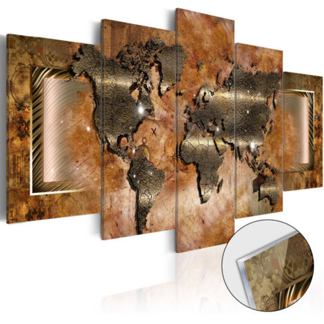 Tableau sur Verre Acrylique "Steel Map" 50 x 100 cm (1/2)