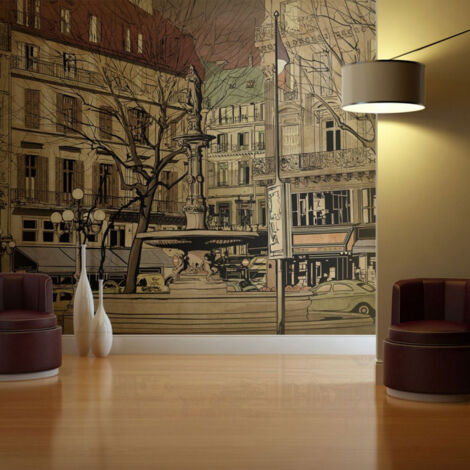 Papier Peint "Parisian Fountain II" 450x270cm (1/2)