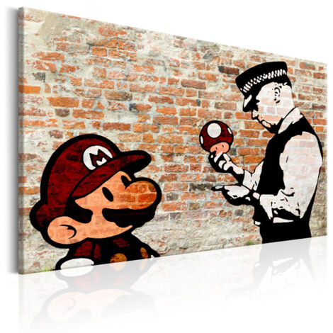 Tableau Imprimé "Banksy - Police Caution" 60 x 90 cm (1/2)