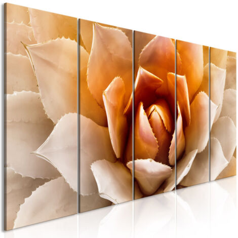 Tableau Imprimé 5 Panneaux "Agave Narrow Orange" 90 x 225 cm (1/2)