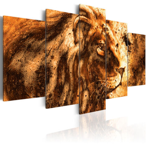 Tableau Imprimé "Beautiful Lion" 50 x 100 cm (1/2)