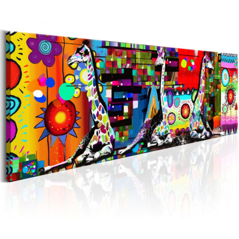 Tableau Imprimé "Colourful Savannah" 40 x 120 cm (1/2)
