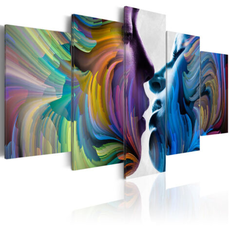Tableau Imprimé "Baiser des Couleurs" 100 x 200 cm (1/2)