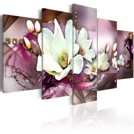 Tableau Imprimé "Abstraction Attirant avec Orchidée" 50 x 100 cm (1/2)