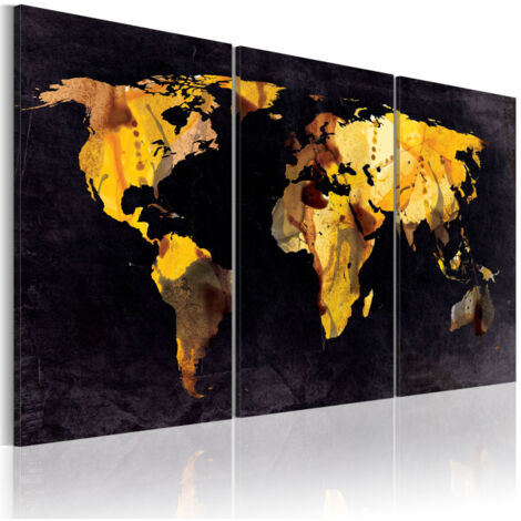 Tableau Imprimé "Carte du Monde Sables Mouvants" 30 x 60 cm (1/2)