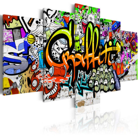 Tableau Imprimé "Artistic Graffiti" 50 x 100 cm (1/2)
