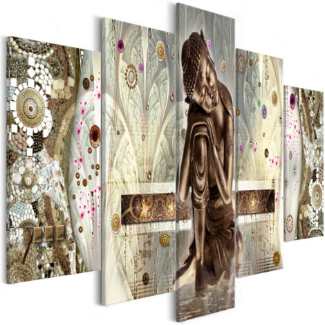 Tableau Imprimé 5 Panneaux "Buddha's Dream Wide" 50 x 100 cm (1/2)