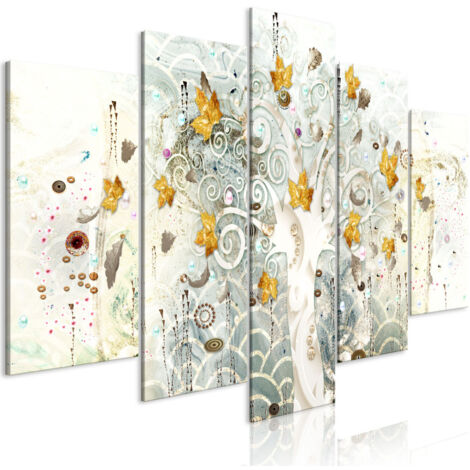Tableau Imprimé 5 Panneaux "Autumn Leaves Wide" 50 x 100 cm (1/2)