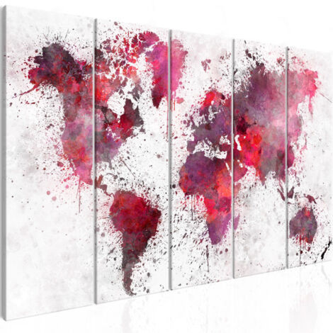 Tableau Imprimé 5 Panneaux "Bloody Map Narrow" 80 x 200 cm (1/2)