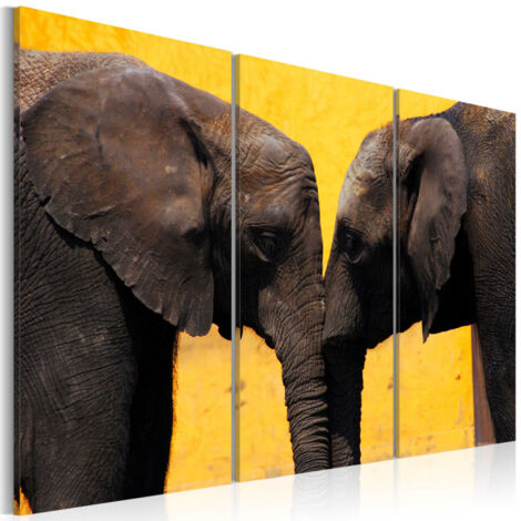 Tableau Imprimé "Bisou des Eléphants" 40 x 60 cm (1/2)