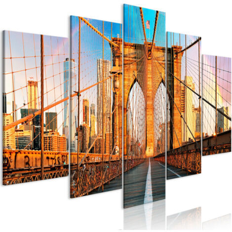Tableau 5 Panneaux "Bridge To Happiness Wide" 50 x 100 cm (1/2)