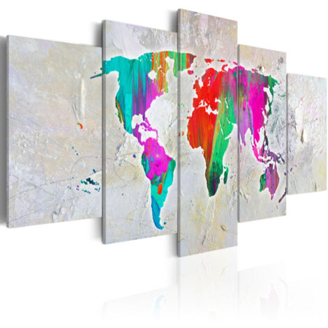 Tableau Imprimé "Colourful Planet" 100 x 200 cm (1/2)