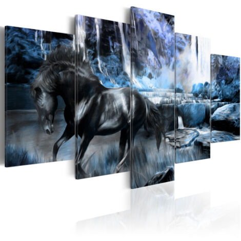 Tableau Imprimé "Cascade Bleue" 100 x 200 cm (1/2)
