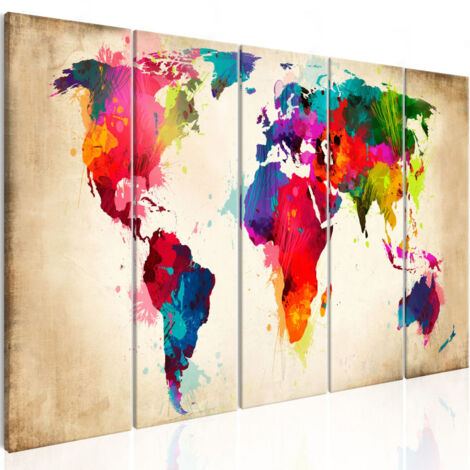 Tableau Imprimé "Bright Continents" 80 x 200 cm (1/2)