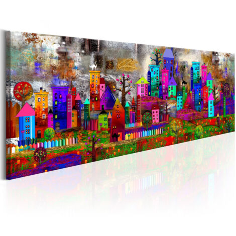 Tableau Imprimé "Fantasy City" 40 x 120 cm (1/2)