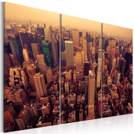 Tableau Imprimé "Coucher de Soleil sur New York" 40 x 60 cm (1/2)